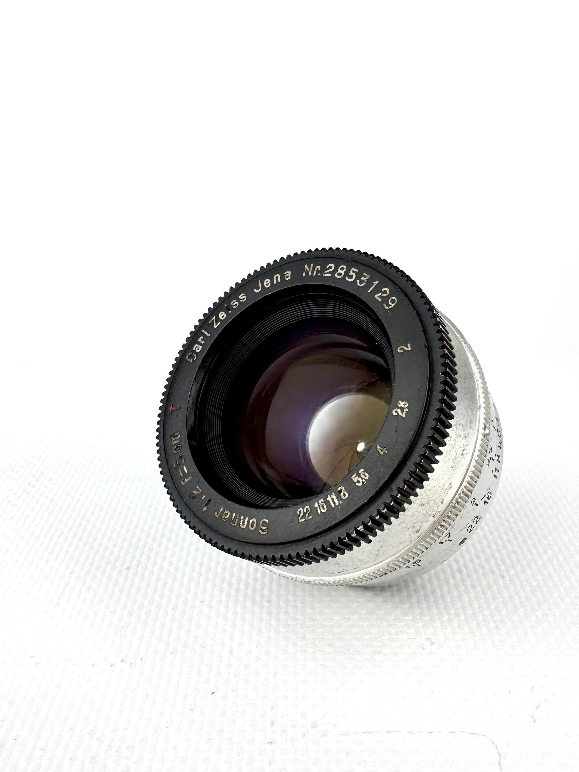 Lens Carl Zeiss Jena Sonnar 5cm F/2 RED T Mount M39/L39 - Etsy