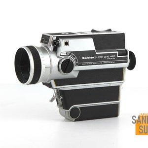 Vintage Film Cinema Video Camera SANKYO SUPER CME 440 Hi-focus Lens Sankyo ZooM f = 8,5-35 mm 1 : 1,8 Gemaakt in Japan