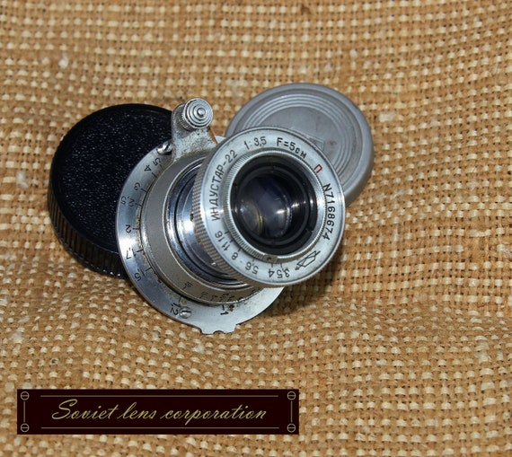 Lens INDUSTAR 22 Red P 1 : 3.5 F 5cm Copy Leica Mount - Etsy 日本