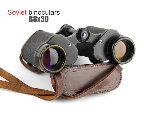 Soviet Field Binoculars BINOCULARS B8 X 30 KOMZ Hammer and Sickle