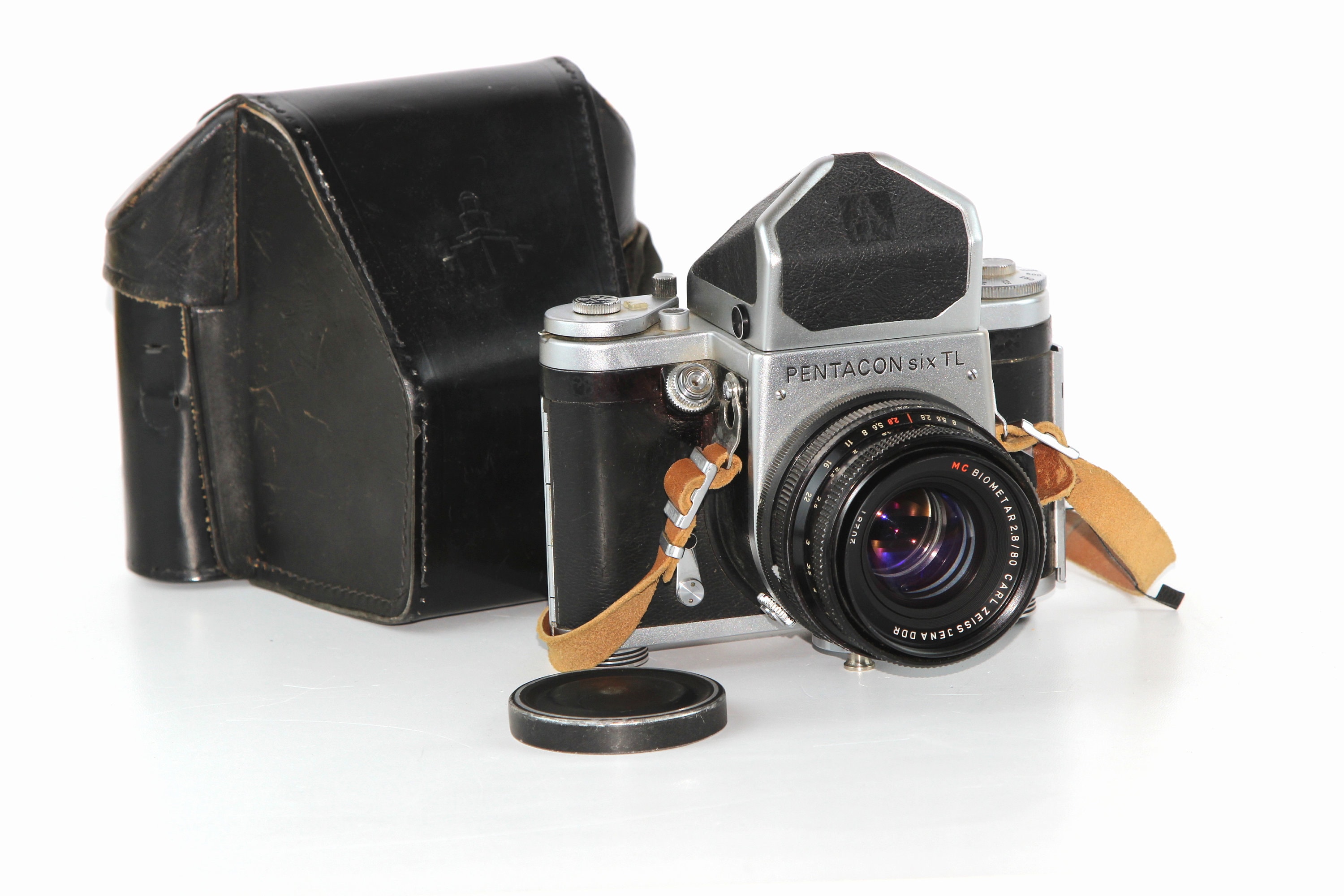 Camera PENTACON Six TL Lens Carl Zeiss Jena Biometar 2.8/80 Medium