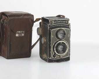 Vintage Kamera ROLLEICORD Objektiv Carl Zeiss Jena TRIOTAR 3,5/7,5 cm