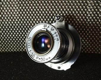 Lens INDUSTAR - 10 FED  (1 :3.5\F 5 cm) lensca Leica Mount m39  Zorki FED Ltm