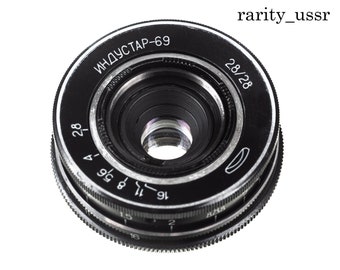 Industar- 69 Makro-Objektiv 28 mm f/2,8 Anschluss M39 L39
