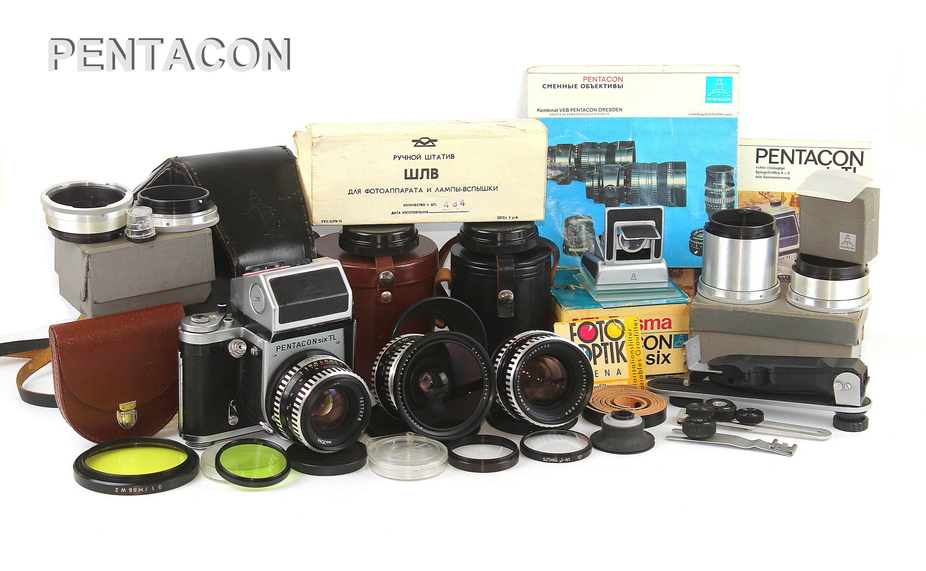 Camera PENTACON Six TL Lens Carl Zeiss Jena Biometar 2.8/80 Camera PENTACON Six TL Lens Carl Zeiss Jena Biometar 2.8/80