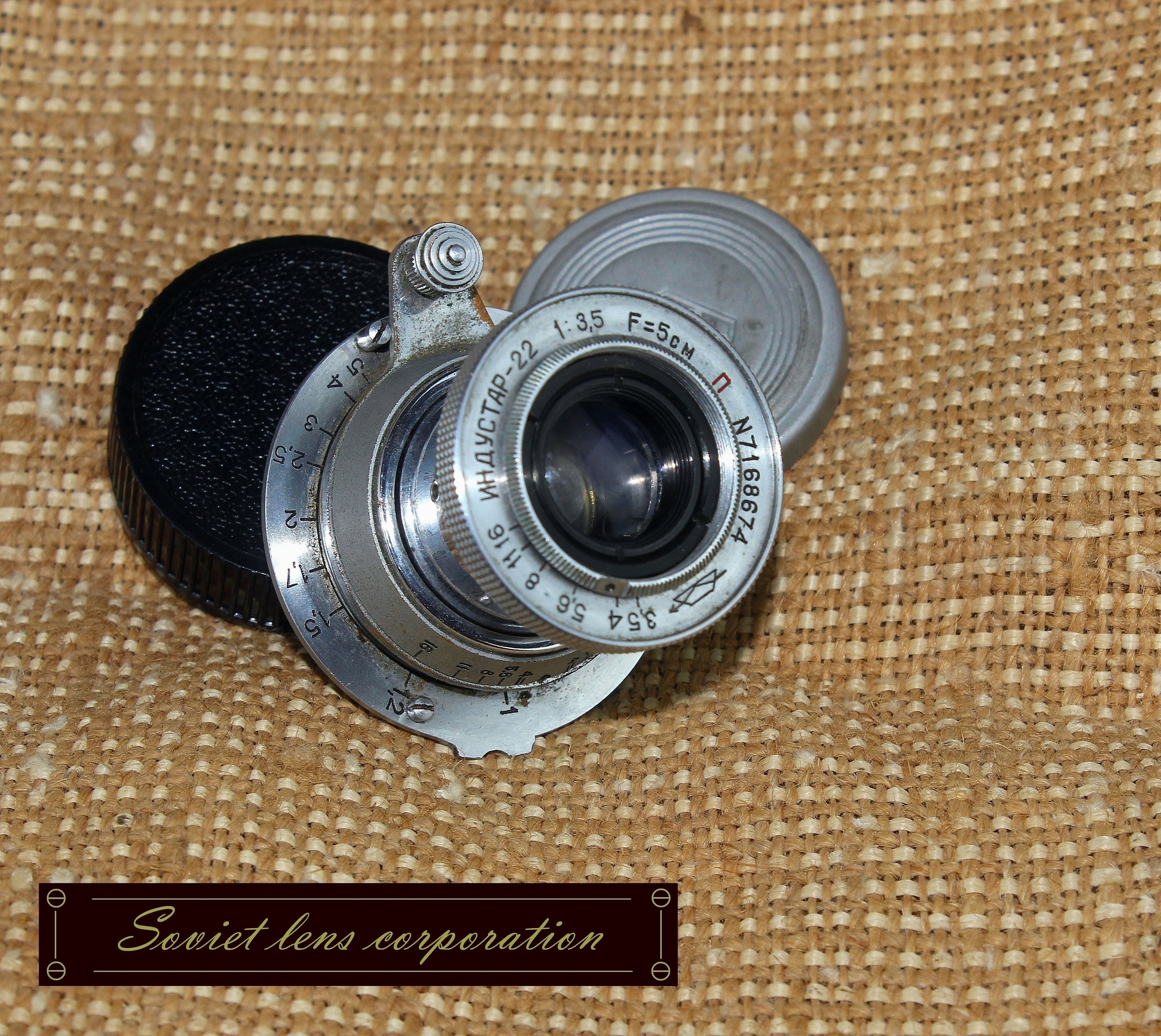 中古 ロシア製 INDUSTAR-22 50mm F3.5 沈胴(L39マウント用) 程度