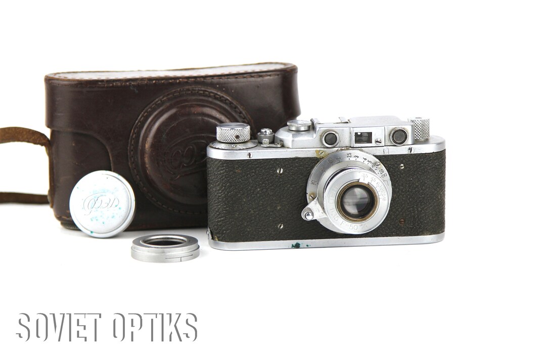 FedⅠc (NKVD,Fed-S？) w/industar-10,case Vintage Rare Early FED NKVD Camera USSR Industar 10 50mm F35 No