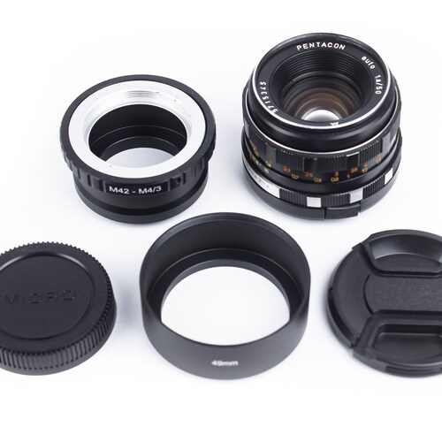 Lens PENTACON auto 1.8/50 fast lens shops Mount M 4/3 Olympus Panasonic