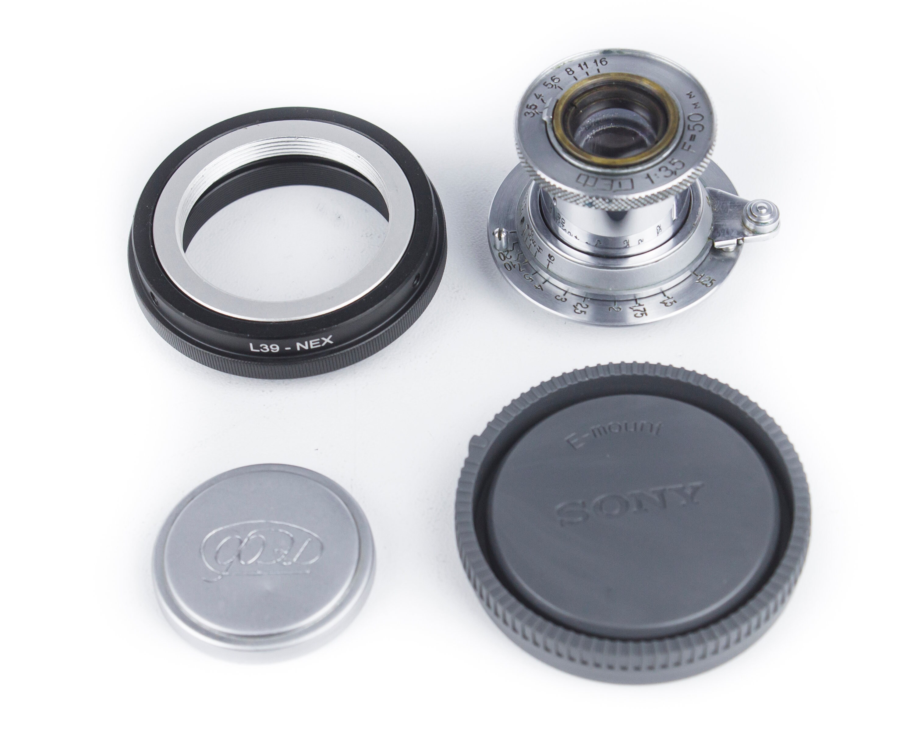 Vintage INDUSTAR-10 FED 50mm F/3.5 Leica Copy Lens Sony E Mount