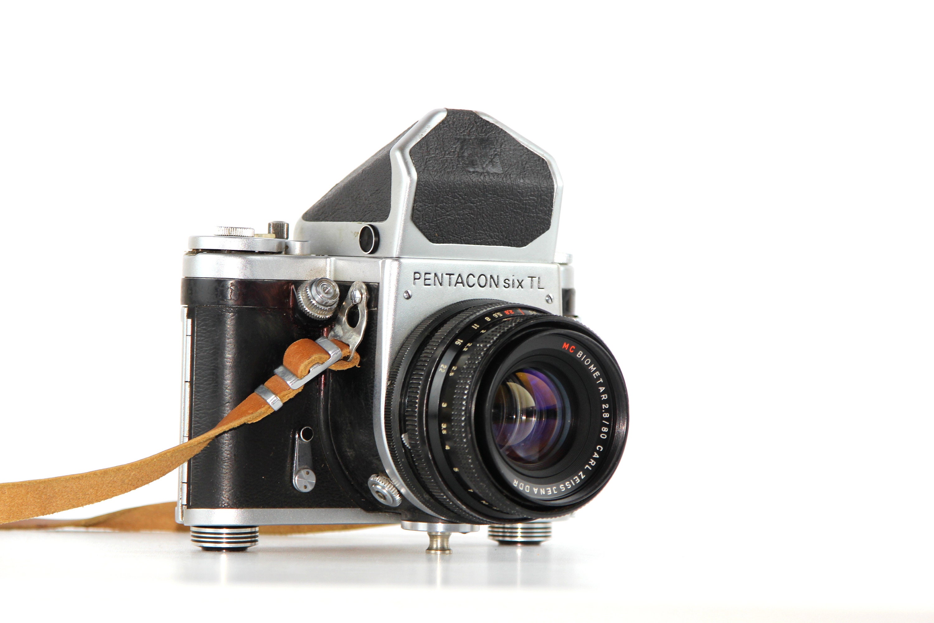 Camera PENTACON Six TL Lens Carl Zeiss Jena Biometar 2.8/80 Medium