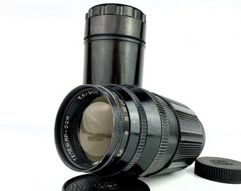 ビンテージ TELEMAR-22A レンズ 200mm f/5.6 KMZ M42 ブラック レアなゾナーコピー