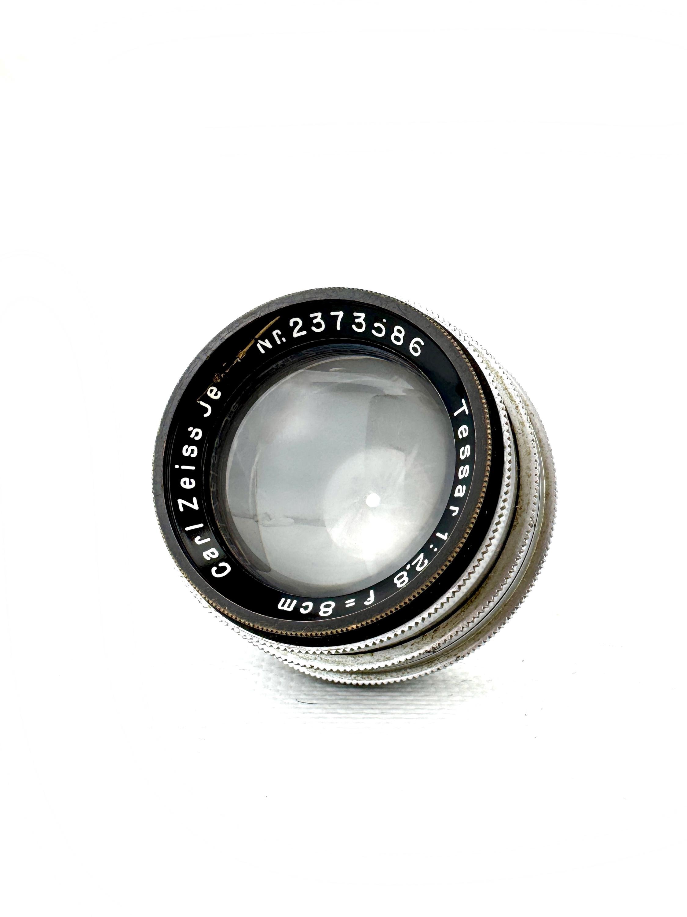 Lens Carl Zeiss Jena Tessar 8cm F/2.8 Mount M41 for Camera Reflex