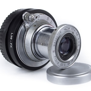 Lens INDUSTAR - 22 Red P (50mm f/3,5) Copy Leica Mount  M39 - Fujifilm FX