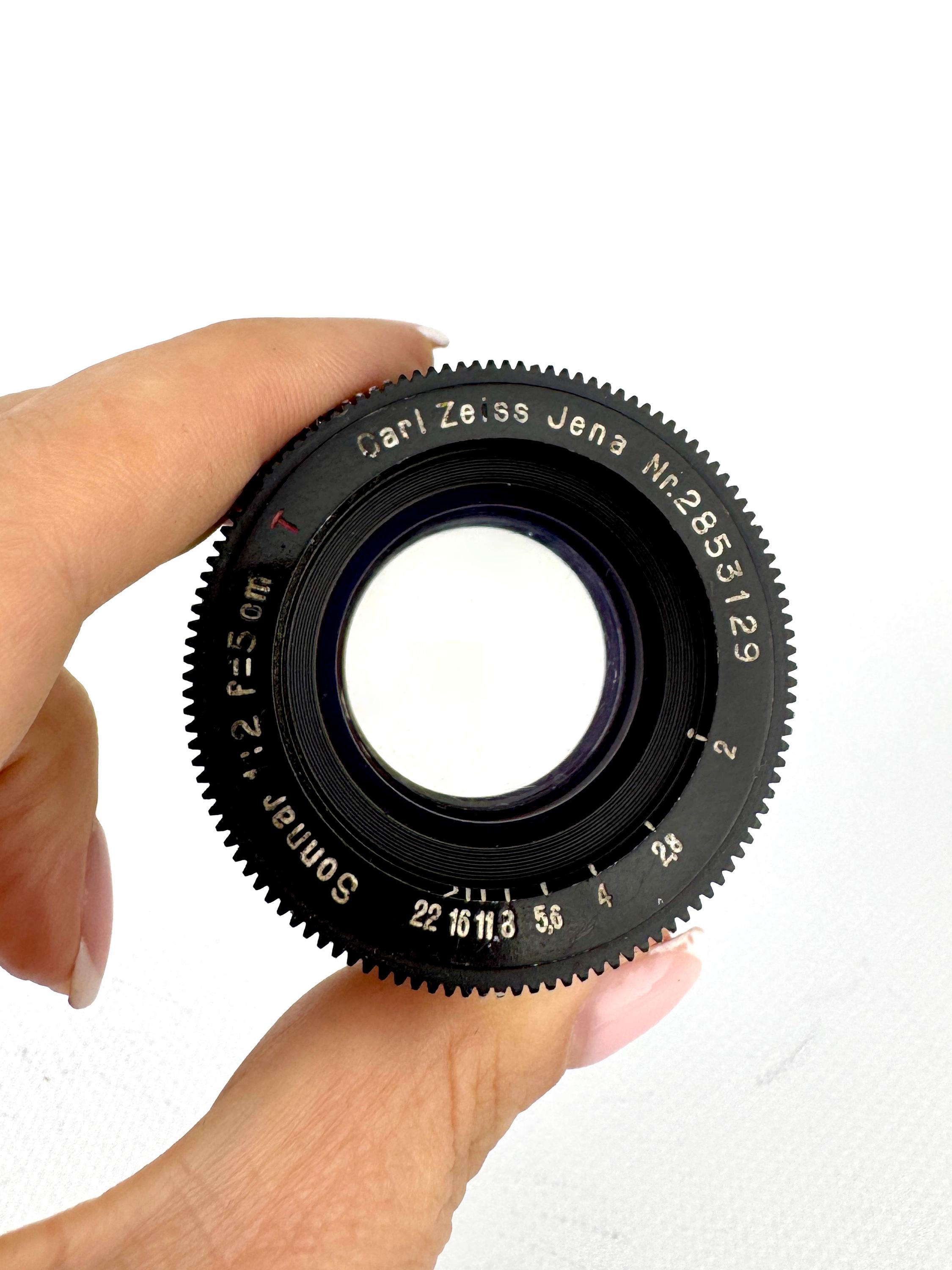 Lens Carl Zeiss Jena Sonnar 5cm F/2 RED T Mount M39/L39 - Etsy