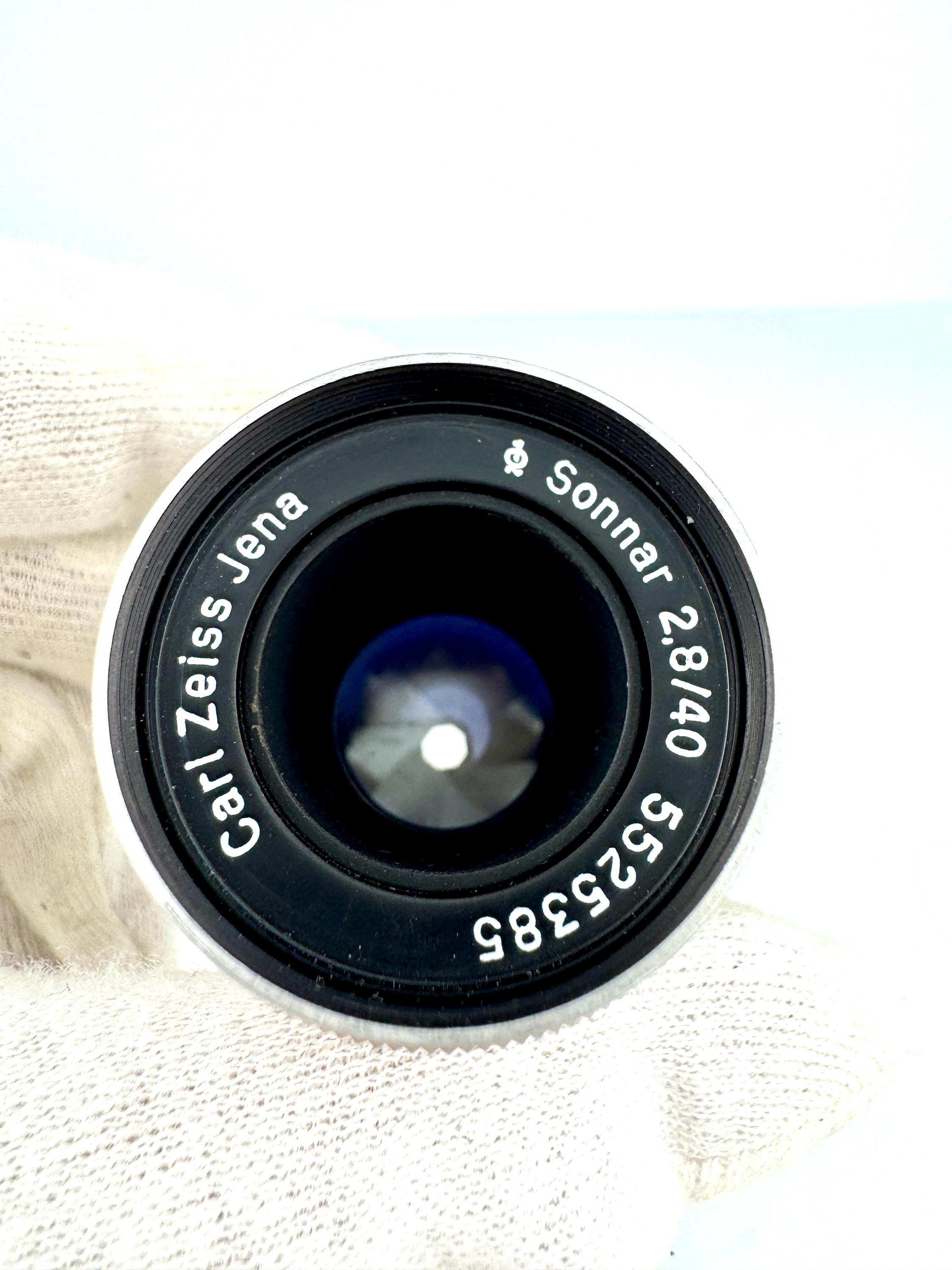 珍品 Carl zeiss Jena sonnar 40mm f2.8 Carl Zeiss Jena Sonnar 40mm F/2.8 Lens Pentaka 8 Pentaflex Movie