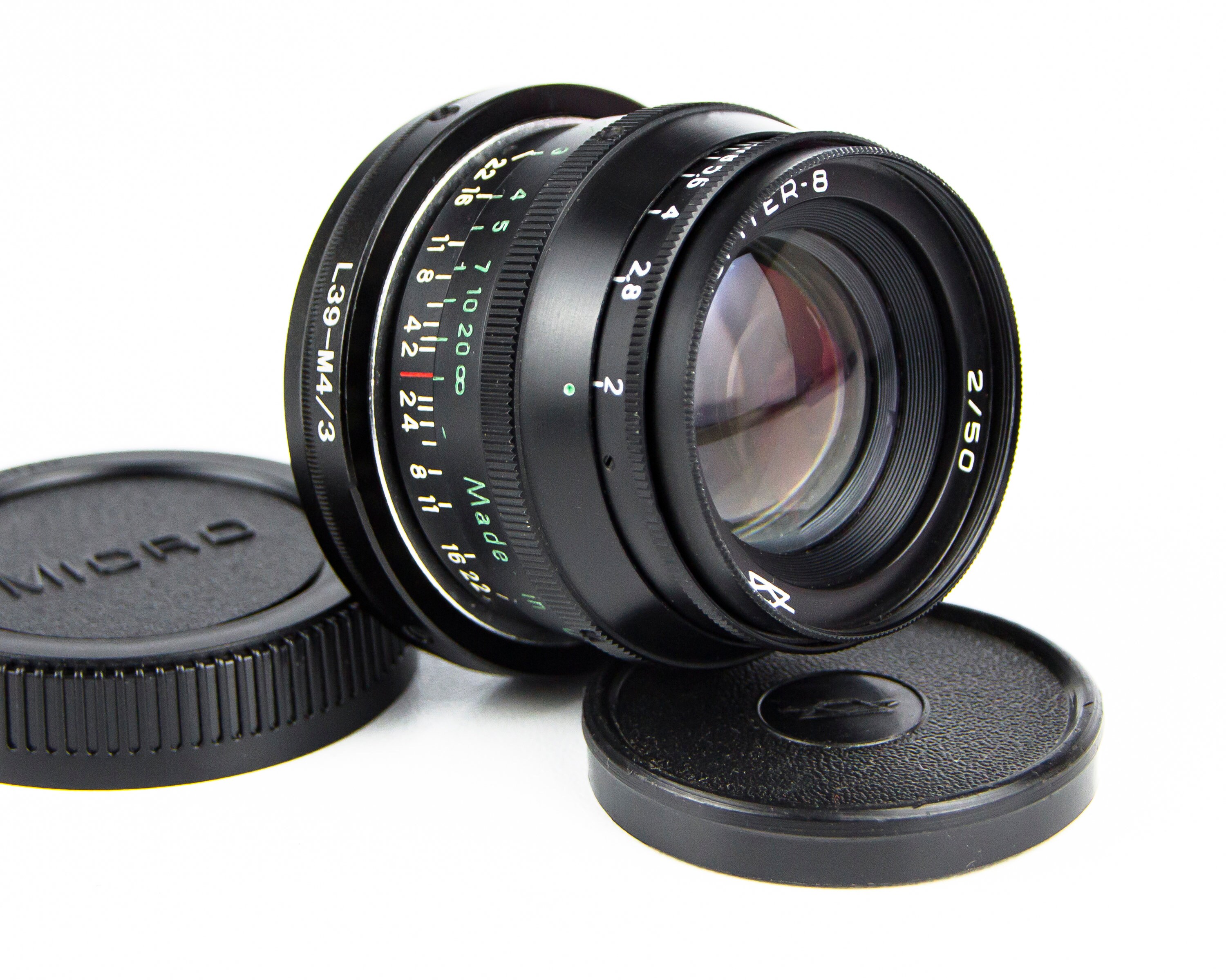 JUPITER8 Soviet Lens 2/50mm Copy Sonnar Mount M39 MICRO M4/3 Olympus