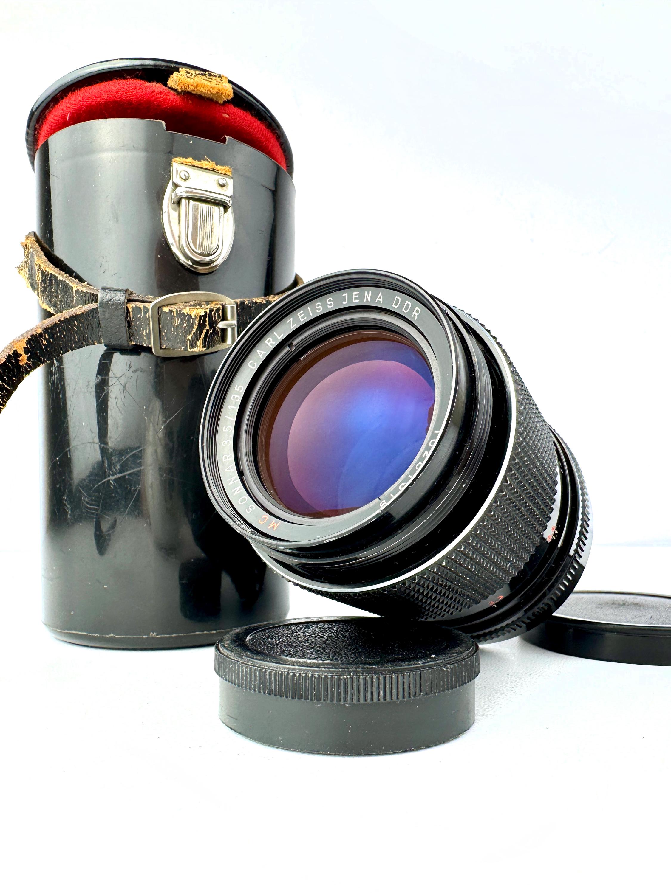 ビンテージ Carl Zeiss Jena Sonnar 135mm f/3.5 MC レンズ M42 望遠