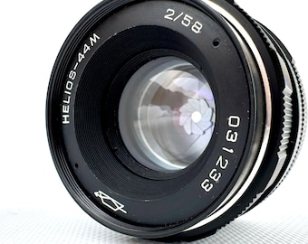 Rare Helios-44m Soviet KMZ Lens 58mm F/2 Copy Biotar Mount M42