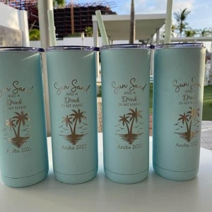 Vacation Cup- Girls Trip Tumblers 20oz Double Wall Laser Engraved Tumbler