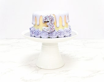 Rainbow Sherbet Dog Cake 5 Inch Double Decker | Dog Birthday Cake with Custom Name Bone