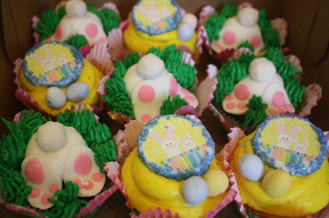 Edible Easter cupcake toppers Etsy
