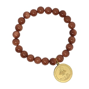 Our Lady of Charity Virgen de la Caridad del Cobre Religious Catholic Bracelet with Stainless Steel Medal