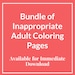 12 Inappropriate Adult Coloring Pages Ready to Download - Etsy