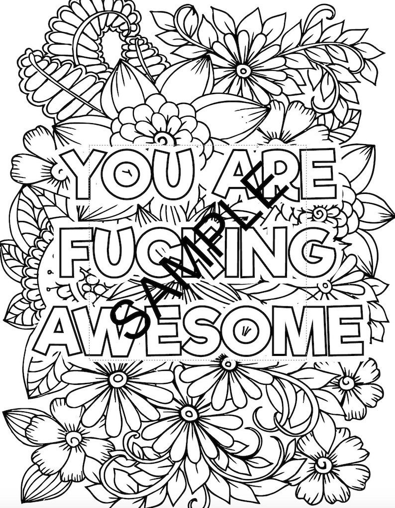 12 Inappropriate Adult Coloring Pages Ready to Download Etsy