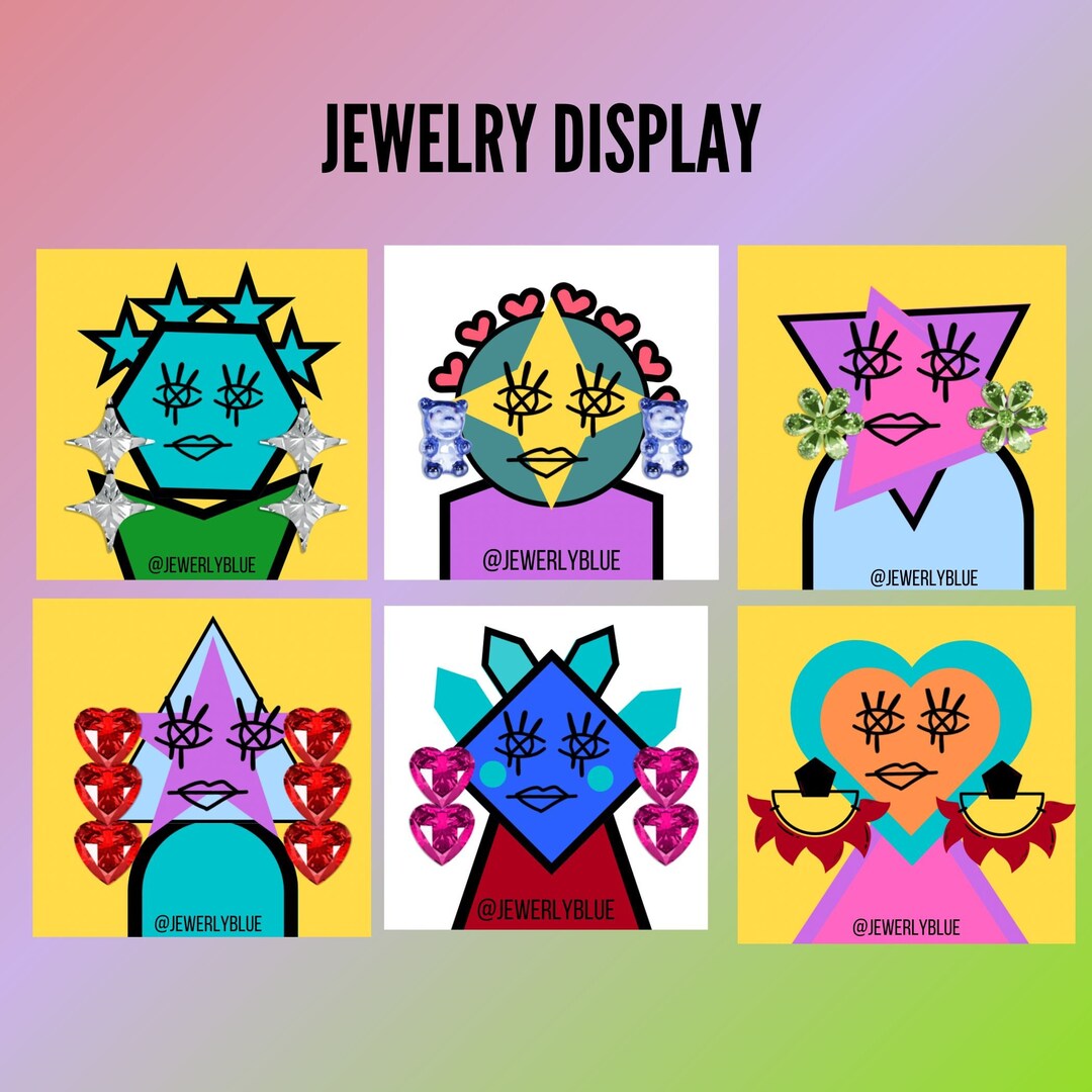 Earring Display Card, Jewelry Display Template Cards, Jewelry Display Card, Etsy