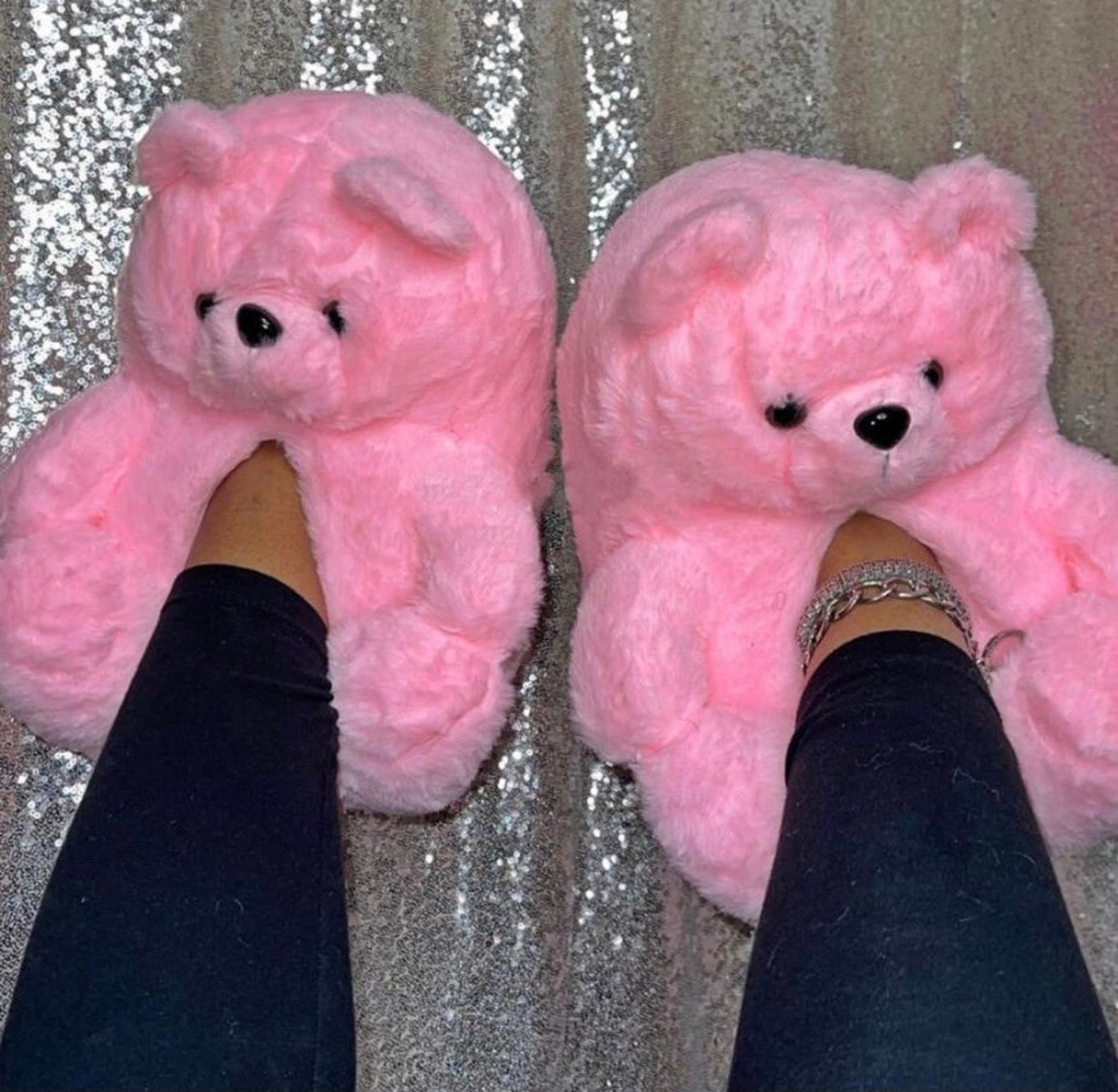 Teddy Bear Slippers Etsy