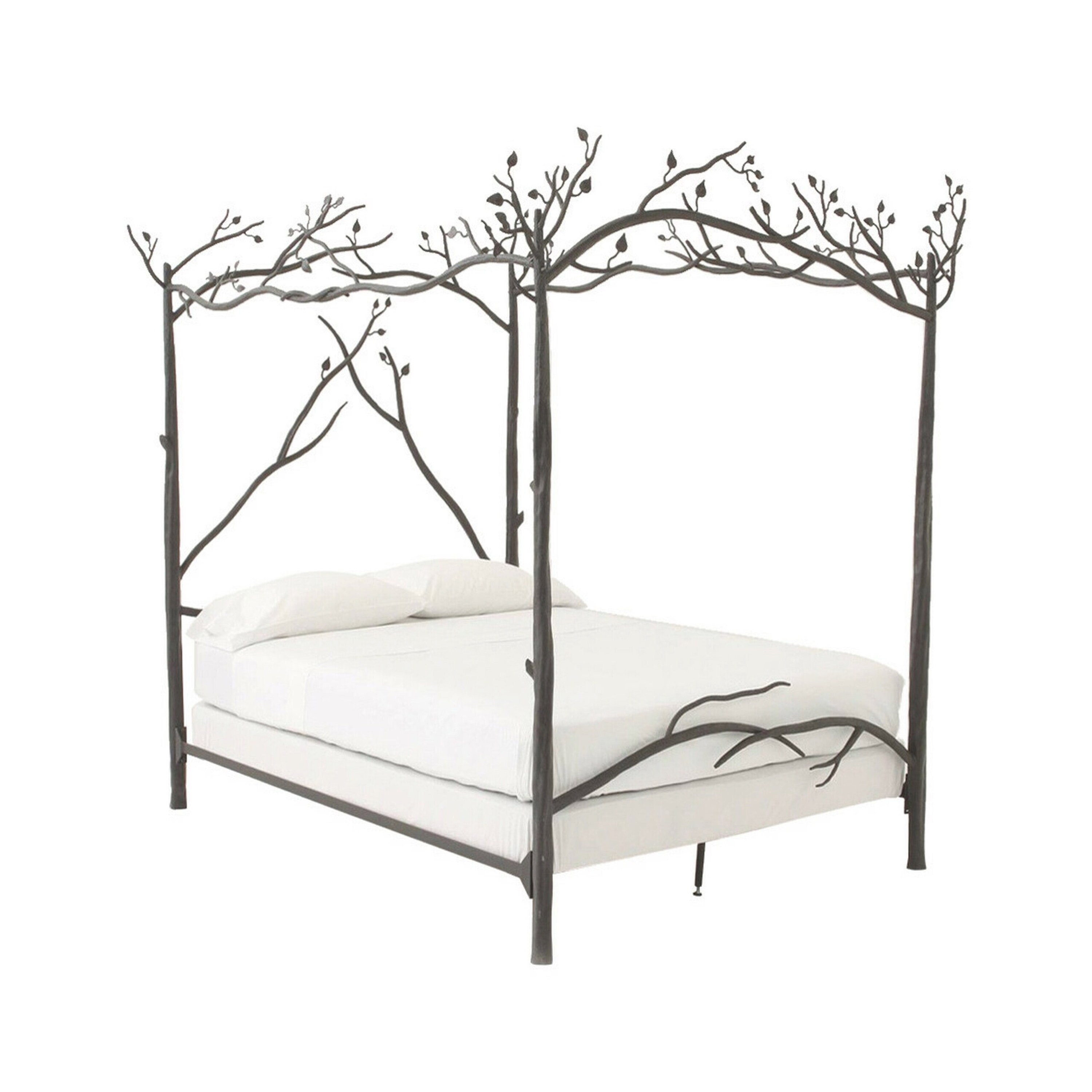 Canopy Iron Bed Frame Metal Canopy Bed Frame Full Size Bed Etsy