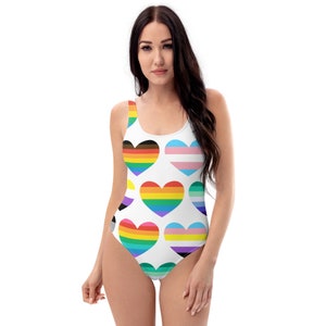 LGBTQ + Einteiliger Badeanzug Regenbogen Gay Pride Frauen Badeanzug Regenbogen Badeanzug Stolz Bekleidung Einteiliger Badeanzug Einteiliger Badeanzug