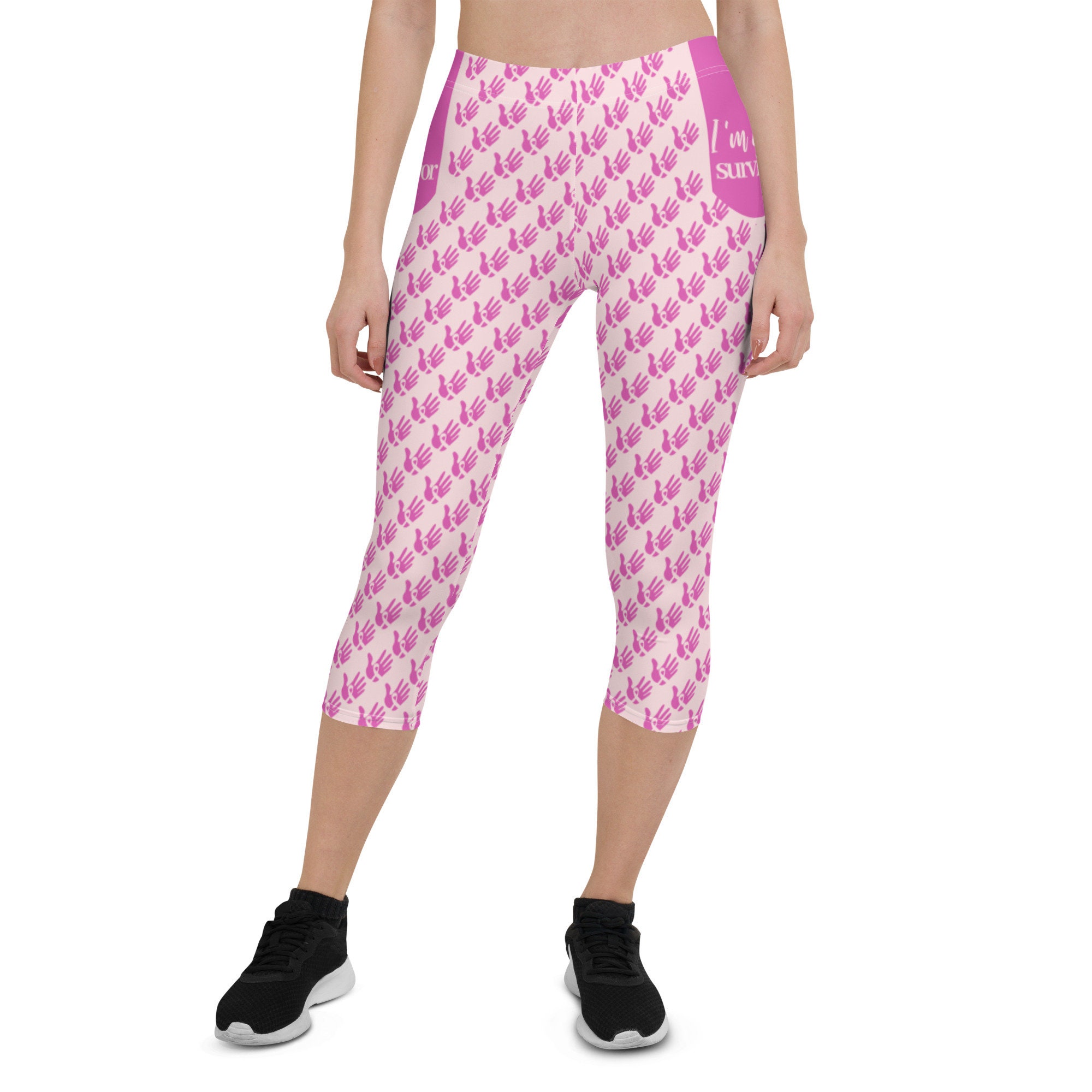 Discover Breast Cancer Capri Leggings Breast Cancer Survivor Leggings Breast Cancer Survivor Leggings Support Breast Cancer Awareness Pink Ribbon