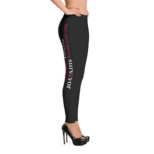 Borstkanker Survivor Leggings Borstkanker Awareness Leggings Borstkanker Leggings Ondersteuning Borstkanker Bewustzijn