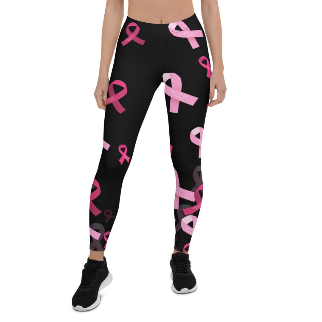 Breast Cancer Leggings Breast Cancer Awareness Leggings Breast Etsy