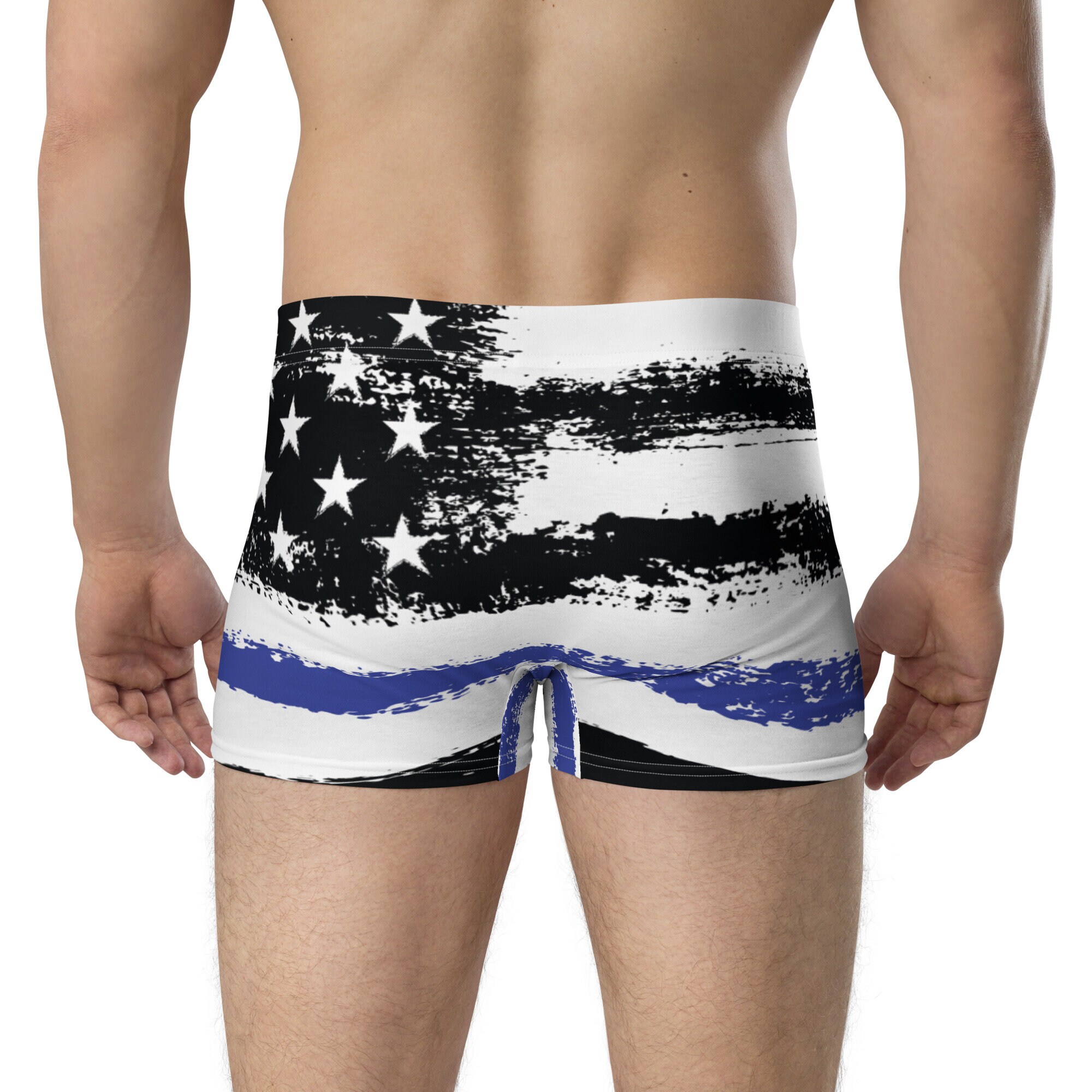 Thin Blue Line Flag Boxer Briefs Men's Flag Underwear Thin Blue Line ...