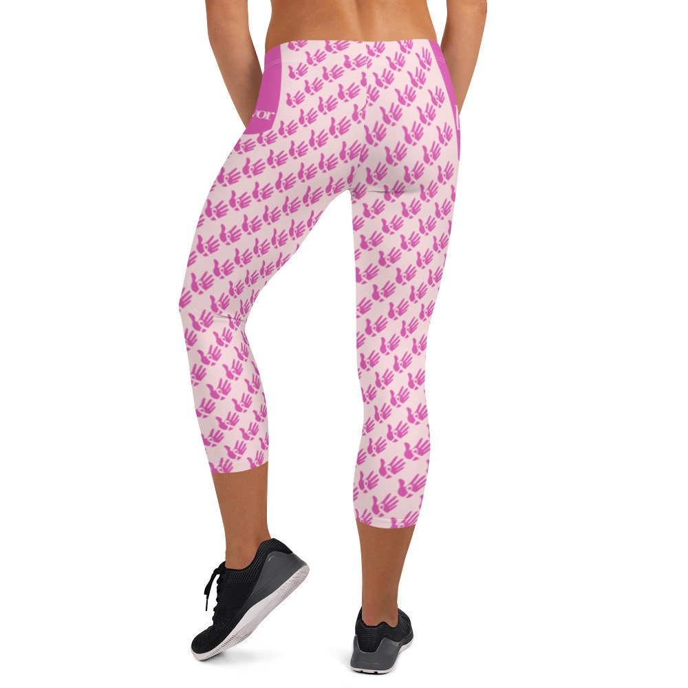 Discover Breast Cancer Capri Leggings Breast Cancer Survivor Leggings Breast Cancer Survivor Leggings Support Breast Cancer Awareness Pink Ribbon