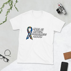 Autism Awareness Month Shirt Autism Short-Sleeve Unisex T-Shirt Gift Short-Sleeve T-Shirt Autism Awareness Month Acceptance Puzzle Piece