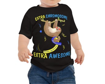 Baby-Body zur Sensibilisierung für das Down-Syndrom, Body mit zusätzlichem Chromosom, Geschenk für Babys mit Trisomie 21 (6–24 Monate)