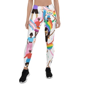 LGBTQ+  Leggings Support Pride Month Yoga Pants Gay Pride Leggings Pride Apparel Rainbow Leggings