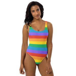 LGBTQ+ Einteiler Badeanzug Regenbogen Gay Pride Damen Badeanzug Regenbogen Badeanzug Pride Bekleidung Einteiler Badeanzug