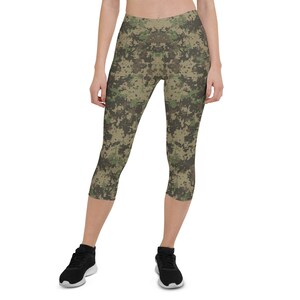 Camo Capri Leggings Donna Verde Camo Leggings Nero Leggings Camouflage Leggings Camo Capri Leggings Camo Attire