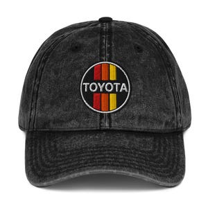 Vintage Toyota 3 Stripe Cotton Twill Baseball Cap