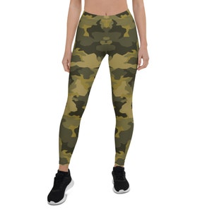 Camo Capri Leggings Donna Verde Camo Leggings Nero Leggings Camouflage Leggings Camo Capri Leggings Camo Attire