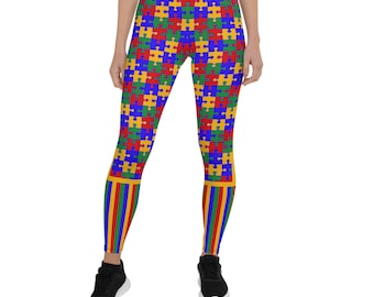 Autism Awareness Puzzle Piece Leggings: Special Needs Mom