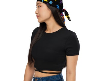Autism Awareness Bandana, Puzzle Print Head Wrap