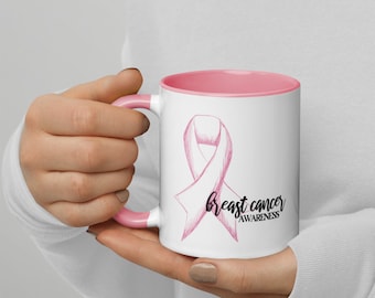 Breast Cancer Awareness Mug, Pink Ribbon Coffee Mug