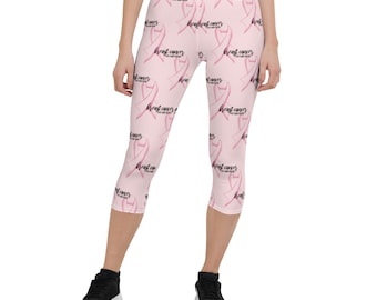 Breast Cancer Awareness Capri Leggings, Survivor Support