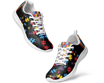 Men's Autism Awareness Sneakers, Autism Awareness Sneakers, Puzzle Piece Special Needs