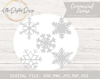 Snowflake SVG, Snowflake Bundle Svg, Cut Files for Cricut, Silhouette | Snow svg, Snowflake Clipart, Snowflake Svg, Winter Svg, PNG, SVG